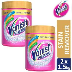  
2 x Vanish Oxi Advance Laundry Booster Stain Remover Powder 1.5kg Chlorine-Free