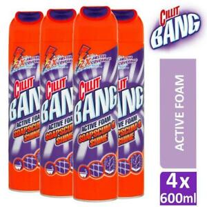  
4 x Cillit Bang Active Foam Bathroom Surface Soapscum & Shower Cleaner 600ml