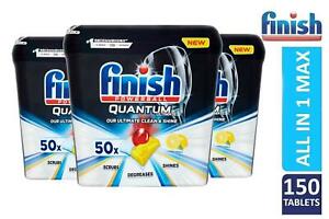  
3 x Finish Powerball Quantum Ultimate Lemon Sparkle 50 Dishwasher Tablets