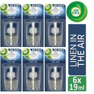  
6 x Air Wick Life Scents Plug-In Air Freshener Refill Linen In The Air 19ml