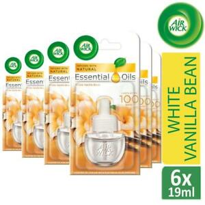  
6 x Air Wick Electrical Plug In Air Freshener Refill White Vanilla Bean 19ml