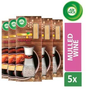  
5 x Air Wick Reed Diffuser Air Freshener With Essential Oils Mulled Wine 30ml