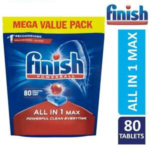  
Finish Powerball All In One Max Dishwasher Powerful Clean Tablets Pack Of 80