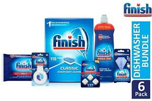  
Finish Dishwasher Bundle 110 Tablets Cleaner Salt Rinse Aid Dishwasher Protector