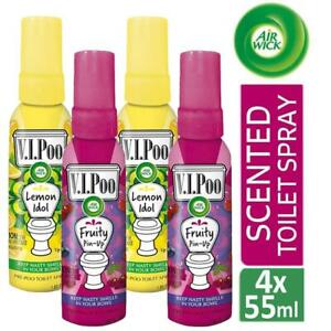  
2 x Air Wick VIPoo Fruity Pin-Up & Lemon Idol Toilet Freshener Total (4 x 55ml)