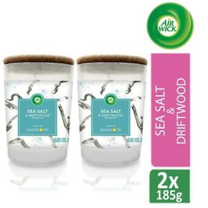  
Air Wick Scented Candles Aromatherapy Candles Jar Sea Salt & Driftwood 2 x 185gm