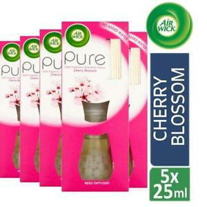  
5 x Air Wick Reed Diffuser Air Freshener Pure Cherry Blossom 25ml Up to 28 Days