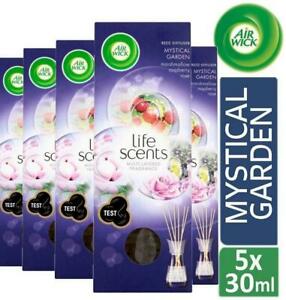  
5 x Air Wick Life Scents Reed Diffuser Air Freshener Mystical Gardens 30ml
