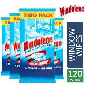  
4 x Windolene Glass & Shiny Surfaces Streak-Free Window Wipes Pack of 30