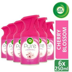  
6 x Air Wick Pure Air Freshener Spray 250ml Cherry Blossom Neutralises Odours