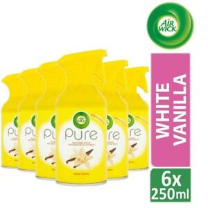  
6 x Air Wick Pure Air Freshener Spray 250ml White Vanilla Neutralises Odours