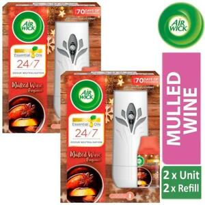  
2 x Air Wick Freshmatic Autospray Kit Mulled Wine Scent 1 Gadget, 1 Refill 250ml