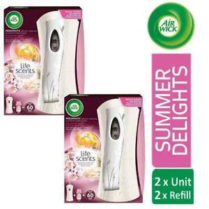  
2 x Air Wick Life Scents Freshmatic Freshener Summer Delights Complete Kit 250ml