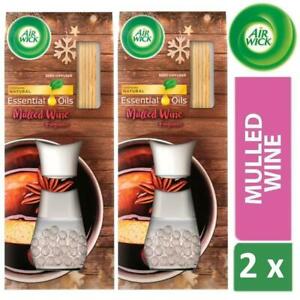  
2 x Air Wick Reed Diffuser Air Freshener Essential Oils Mulled Wine Scent 30ml