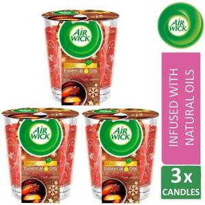  
3 x Air Wick Air Freshener Candle Mulled Wine Fragrance with Essential Oils