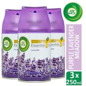  
3 x Air Wick Freshmatic Max Refill Purple Lavender Meadow 250ml Automatic Spray