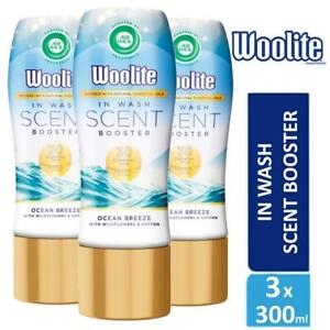  
3 x Woolite Laundry in Wash Scent Booster Ocean Breeze Wildflowers Cotton 300ml