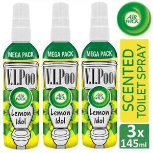  
3 x Air Wick XL VIPoo Pre Poo Spray Lemon Idol Freshener 145 ml 804 Sprays