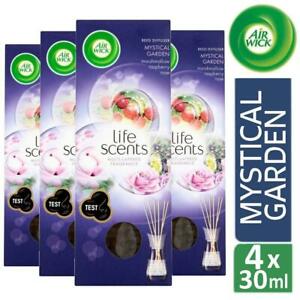  
4 x Air Wick Life Scents Reed Diffuser Mystical Gardens 30ml Lasts For Weeks