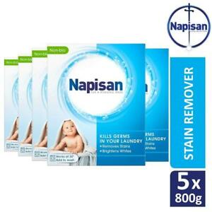  
5 x Napisan Non Biological Laundry Stain Remover 800g Brightens Whites