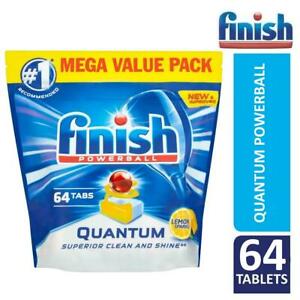  
Finish Powerball Quantum 64 Dishwashing Tablets Clean & Shine Lemon Sparkle
