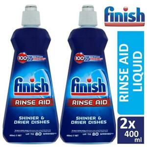  
2 x Finish Rinse Aid Dishwasher Liquid 400ml Dishwashing Shinier & Drier Dishes