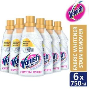  
6 x Vanish Oxi Action Crystal White Gold Gel Fabric Whitener Stain Remover 750ml