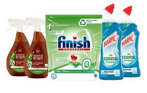  
Eco Bundle Finish 0% Dishwasher Tablets Harpic Liquid Botanical Origin Spray