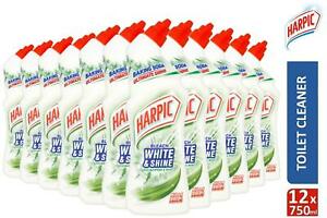  
12 x Harpic Bleach White & Shine Toilet Cleaner 750ml Eucalyptus & Mint Scent