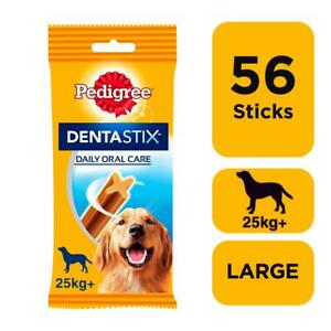  
56 Pedigree Daily Dentastix Dental Dog Treats Large Dog Chews Teeth Cleaning