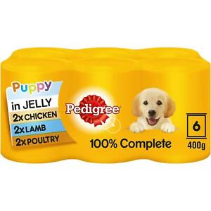  
24 x 400g Pedigree Puppy Wet Food Tins Mixed Selection in Jelly