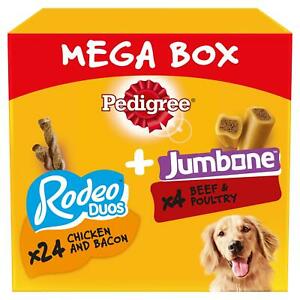  
Pedigree Rodeo Duos and Jumbone Mixed Dog Treats Mega Box 780g Dog Chews Gift