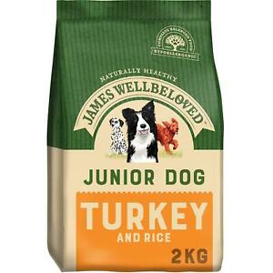 
2kg James Wellbeloved Junior Dry Dog Food Biscuits Turkey & Rice