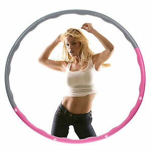  
COLLAPSIBLE 1KG WEIGHTED HULA HOOP FITNESS PADDED ABS EXERCISE GYM WORKOUT HOOLA