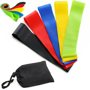  
Resistance Bands Loop Exercise Sports Fitness Home Gym Yoga Latex 5pcs Set