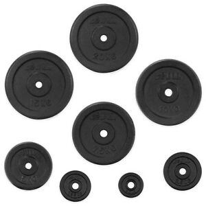  JLL® Cast Iron Weight Plates 0.5kg to 20kg, for 1″ Dumbbell Weight Lifting Bars
