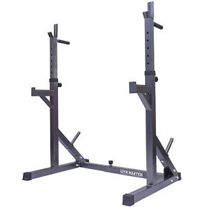  
Gym Master Adjustable Squat Dip Rack Weight Lifting Stand Power Cage Frame