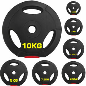  
Vinyl 1″ Tri Grip Weight Plates for Dumbbells Weights Lifting Bars TriGrip Plate