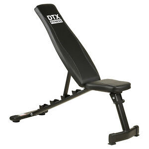  
DTX Fitness Black Adjustable Foldable Dumbbell Weight Bench Gym Body Building