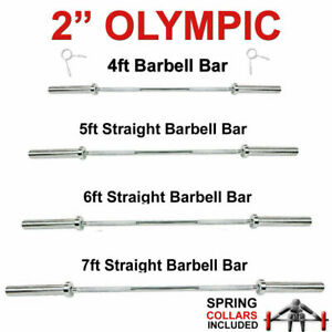  
MaxStrength 2″ Olympic Barbell Bar Weight Lifting Gym Training Bars Collars