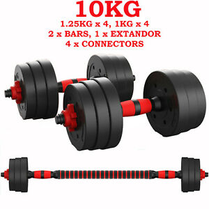  
ZENO FITNESS 10KG DUMBELLS PAIR OF WEIGHTS BARBELL/DUMBBELL BODY BUILDING SET