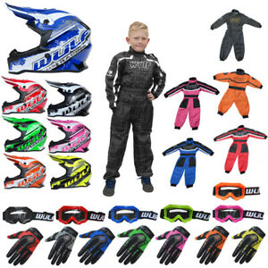  
Wulfsport Kids PRO OFF ROAD Motocross Helmet Motorbike Gloves Goggles Race Suit
