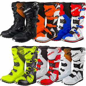  
ONeal Rider Adult MX Motocross Off Road Boots Black Red Blue White Yellow Orange