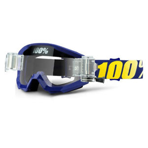 2020 100% PERCENT STRATA MOTOCROSS GOGGLES with GSO ROLL OFF CANISTERS mx mtb