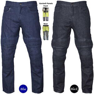 Men’s Motorbike Motorcycle Trousers Stretch Denim Pants Jeans Protective Lining