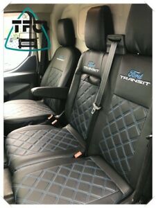  
FORD TRANSIT CUSTOM SEAT COVERS 2+1 FULL ECO LEATHER And 3 Logos