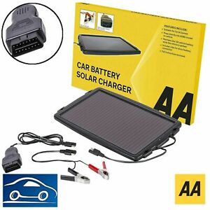  
AA Essentials 12V Solar-Powered Car Battery Charger Solar Panel OBD Version