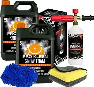 Pro-Kleen 10L Orange Snow Foam Karcher Lance Cleaning Cloths Micro Fibre Glove