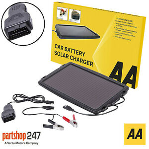  
AA 12V Solar Powered Panel Car Caravan Battery EOBD Trickle Charger Maintainer