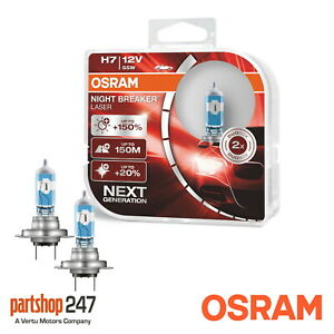  
OSRAM Night Breaker Laser +150% H7 Car Headlight Bulbs x2 (FKA Next Generation)